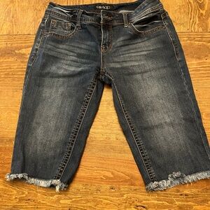GRACE WOMENS CUT OFF DENIM JEAN SHORTS